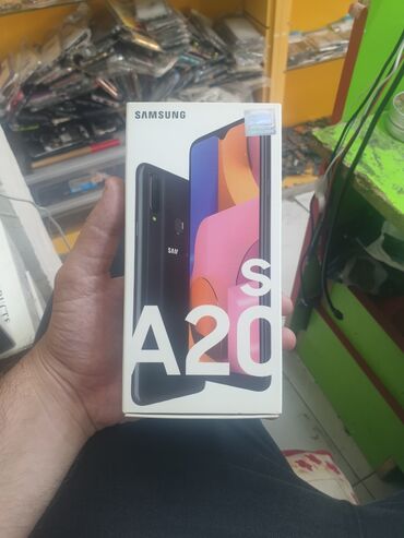 Samsung: Samsung A20s, 32 GB, rəng - Qara, Zəmanət, Sensor, İki sim kartlı