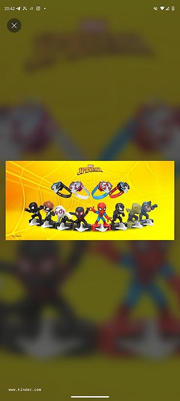 minecraft kinder: Kinder Joy – Marvel Spider‑Man xüsusi buraxılışı - İçlik: kremsi — 2