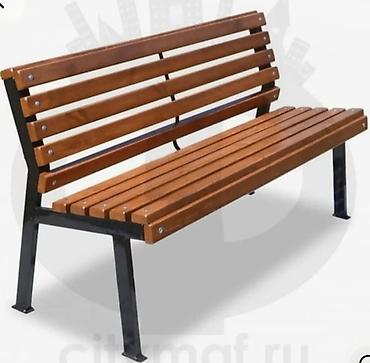 Bağ, çöl mebeli: Məhsul: Açıq məkan üçün taxta–metal skamyalar - Dizayn: Minimalist və — 6