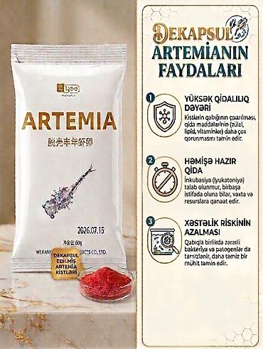 Artemia dekapsul - Xalis çəki: 60 q - Ümumi istifadə: balıq körpələri lalafo.az -da Artemia dekapsul - Xalis çəki: 60 q - Ümumi istifadə: balıq körpələri