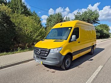 рейка спринтер: Mercedes-Benz Sprinter 315 фургон, жёлтый, длинная база и высокий — 1