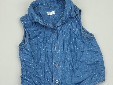 niebieska bluzka hiszpanka: Bluzka, 6-9 m, stan - Dobry