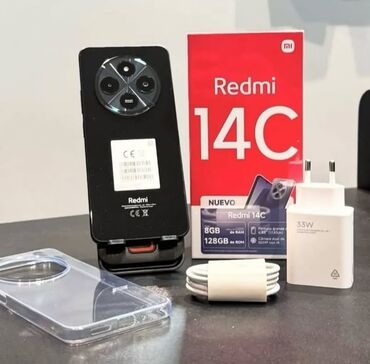 redmi 8: Xiaomi Redmi 14C, 128 GB, rəng - Qara, 
 Sensor, Barmaq izi, Face ID