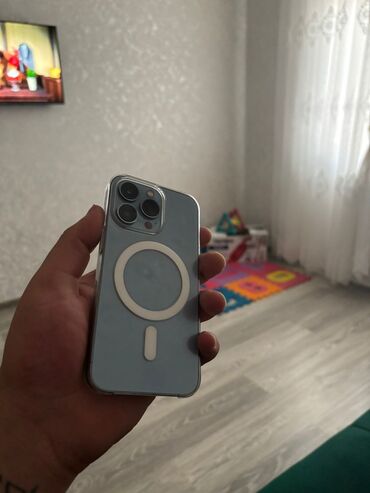 Apple iPhone: IPhone 13 Pro, 128 GB, Sierra Blue, Zəmanət, Simsiz şarj, Face ID