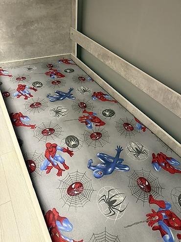 bunk bed: Двухъярусная детская кровать, Б/у, ЛДСП, цвет - Серый — 3