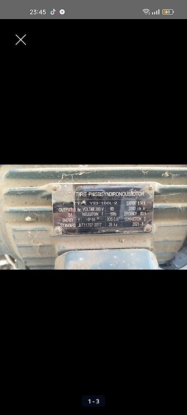 ucuz ventilyator: Üç fazalı asinxron elektrik mühərriki Model: YE3-100L-2 Güc: 3 kW — 2