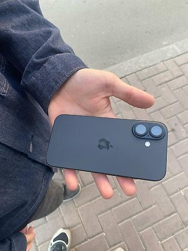 iphone х: IPhone 16, Б/у, 128 ГБ, Черный, Защитное стекло, Чехол, 92 % — 1