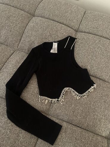 crni tek flis: Zara, S (EU 36), Single-colored, color - Black