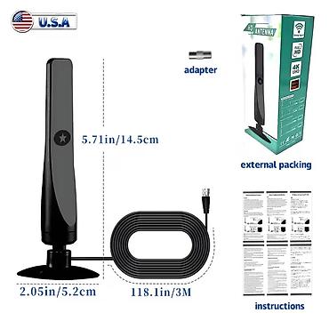 tv hd kabel: 2025 NEW HDTV Antenna PRO – Full HD/4K UHD rəqəmsal TV antenası — 3