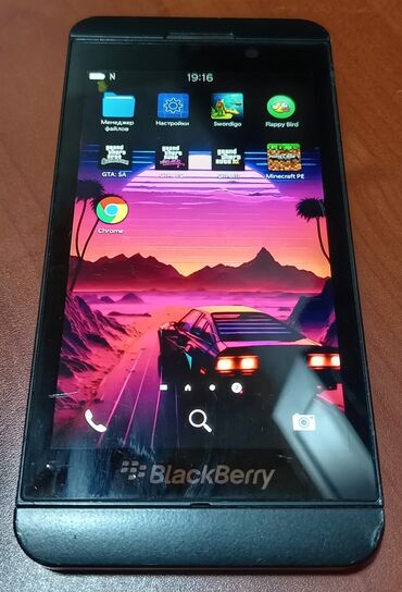 işlenmiş ucuz telefonlar: Blackberry Z10, 16 ГБ, цвет - Черный, Сенсорный