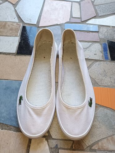 bele sandale na pertlanje: Ballet shoes, Lacoste, 37