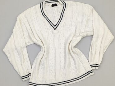 białe t shirty v neck: Sweter, L (EU 40), condition - Very good