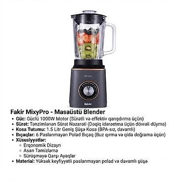 stasionar: №: 1616 Məhsulun adı: Blender Fakir MixyPro Black Brend: Fakir — 1