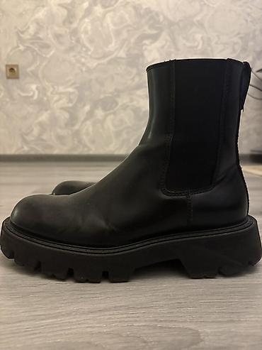 kişi bot: Zara kişi çəkmələri – qalın protektorlu, qara rəng. - Model: Chelsea — 3