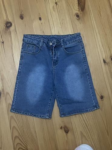 idman geyimleri: Unisex denim şort - Material: klassik cins (pamuk əsaslı denim), orta — 1