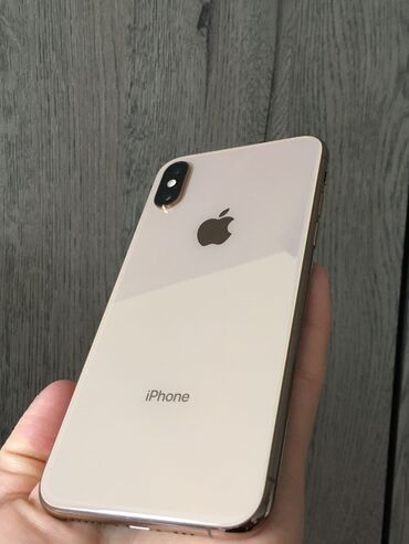 Apple iPhone: IPhone Xs, Б/у, 256 ГБ, Золотой, Защитное стекло, Чехол, 75 %