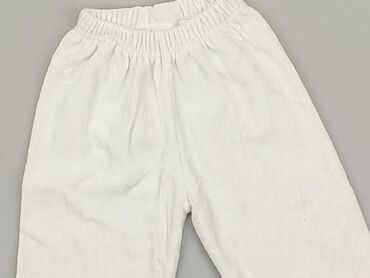 krótkie legginsy białe: Baby material trousers, 0-3 months, 56-62 cm, condition - Very good