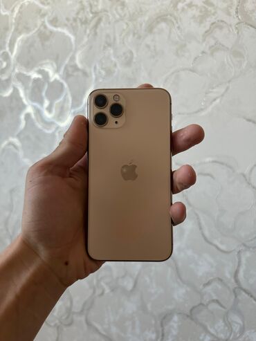 айфор 11: IPhone 11 Pro, Б/у, 256 ГБ, Золотой, Защитное стекло, Чехол, 89 %