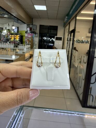 Серьги: Серьги, Проба 585, Без вставки, Женские, Новый — 1