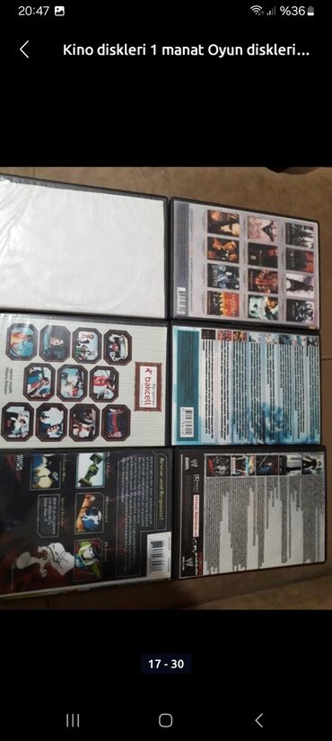 CD, DVD disklər və kassetlər: 30 azn 100 film diskler — 14