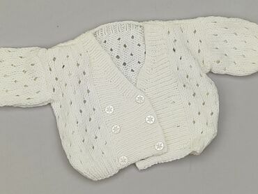 sweterek niemowlęcy biały: Kardigan, Wcześniak, stan - Bardzo dobry