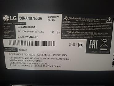 sn tv: LG 50NANO766QA – 50 düymlük NanoCell televizor. Ekran catlayıb — 2