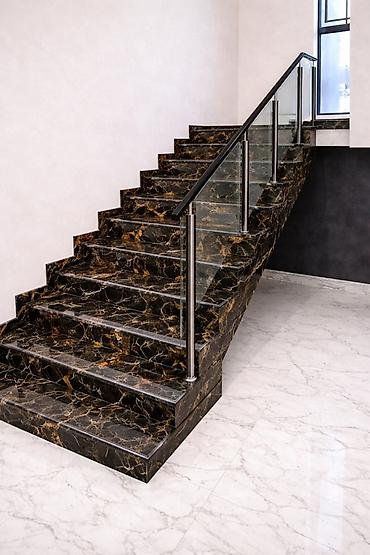 Mərmər: Mərmər pilləkənlər – dizayn və quraşdırma - Material: təbii mərmər — 3