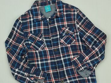 koszula wiązana pod szyją: Shirt 5-6 years, condition - Very good, pattern - Cell, color - Blue