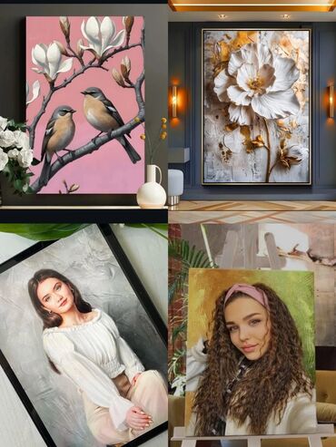 Şəkillər, tablolar: Kətan üzərində dekorativ tablolar - İstəyə uyğun fərdi dizaynlar — 13