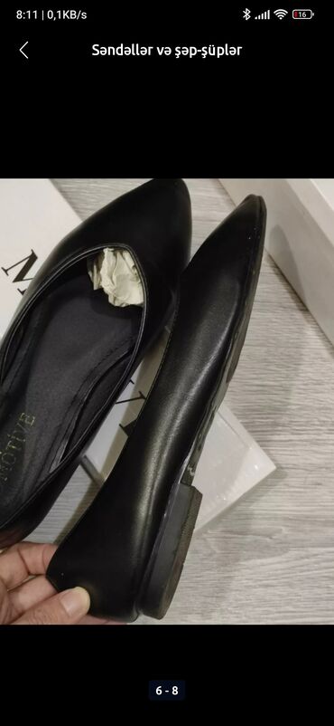 Basanoşka və səndəllər: Ölçü: 39, rəng - Qara, İşlənmiş — 2