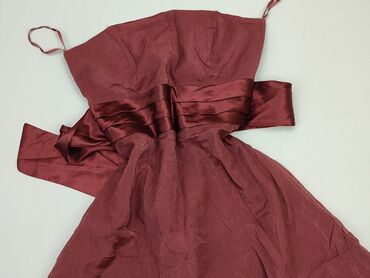 bordowa długa sukienki: Dress, S (EU 36), condition - Good