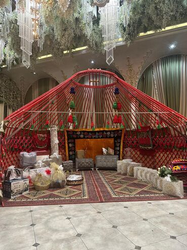 Аренда юрт: Аренда юрты, Каркас Деревянный, 75 баш, Самовар, С полом, Стол — 9