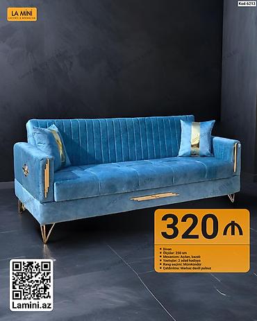 Məhsul: Divan (Kod: 6213) - Ölçü: 250 sm - Mexanizm: Açılan, bazalı