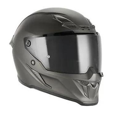strom swm 300: Integralna moto kaciga – tamno siva, aerodinamičnog sportskog dizajna — 3