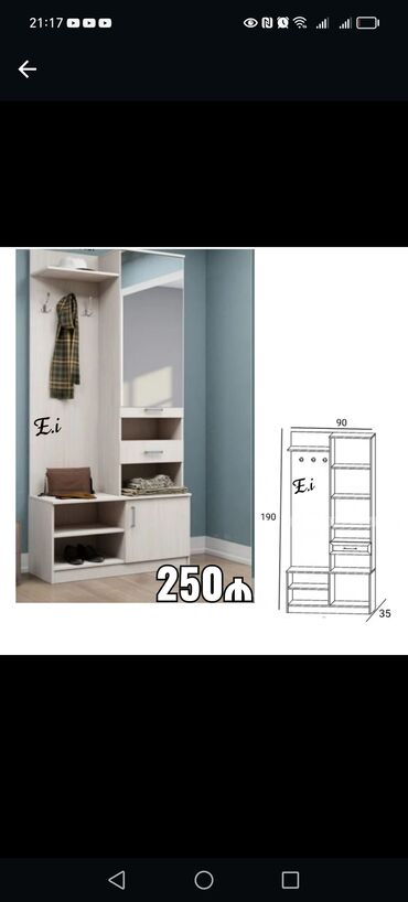 Dolablar: Yeni, Açılan, 2 qapılı Düz dolab, Dəhliz dolabı, Türkiyə — 14