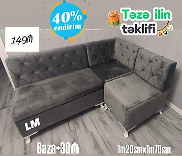 Məhsul: Künc oturacaq dəsti - Ölçülər: 1 m 20 sm x 1 m 70 sm -