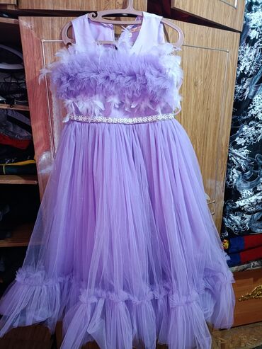 кыргызской платье: Детское платье, цвет - Фиолетовый, Новый