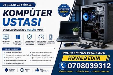 komputerler: KOMPÜTER TƏMİRİ – SÜRƏTLİ VƏ PEŞƏKAR SERVİS kompüter ustası Kompüter — 1