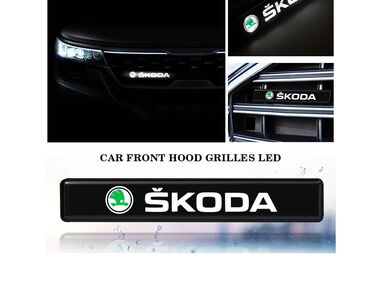 Tuning oprema: 12V Svetleći LED znak za prednju masku - ŠKODA Svetleći znak za — 6