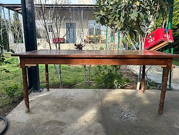 Masalar: Stol-150 AZN Stul biri-40 azn Taxta yemək/bağ masası - Material: tam — 6