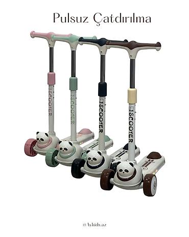 Samokatlar: 🛴🐼 VPTechSco Panda – Musiqili və LED İşıqlı Uşaq Skuteri Balacalar — 1