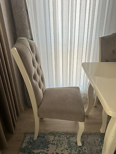 stul satışı: Qonaq otağı üçün, İşlənmiş, Açılan, Dördbucaq masa, 6 stul — 3