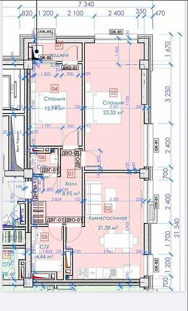 2022: 3 комнаты, 75 м², Асанбай мкр Элитка, 7 этаж, ПСО (под самоотделку) — 2