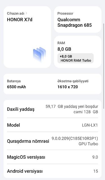 honor x7 b: Honor X7d, 128 GB, rəng - Qara, İki sim kartlı — 3