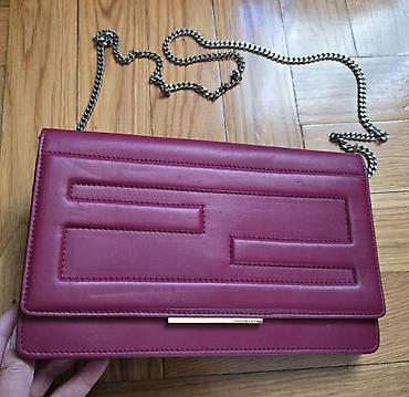 Fendi Tube Leather Wallet on Chain, kožna pismo torba, kao novcanik