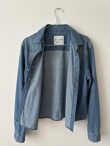 Личные вещи: DF Jeans qadın cins köynəyi, S ölçü⁠ Orijinal "DF Jeans" markasının — 2