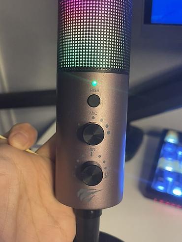Студийные микрофоны: USB-микрофон с RGB‑подсветкой для стриминга, подкастов и голосовой — 1
