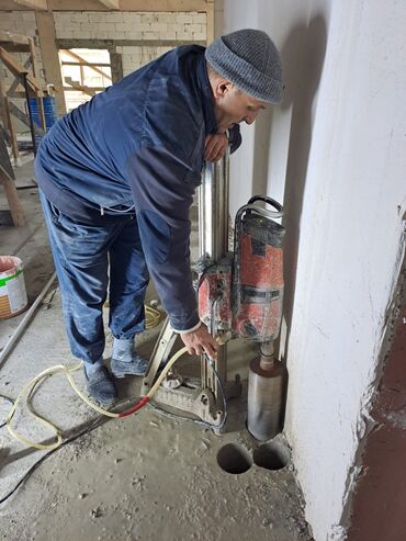 Digər tikinti xidmətləri: Xidmət: Beton və kərpic divarlarda deşiklərin karotla (diamond core — 6