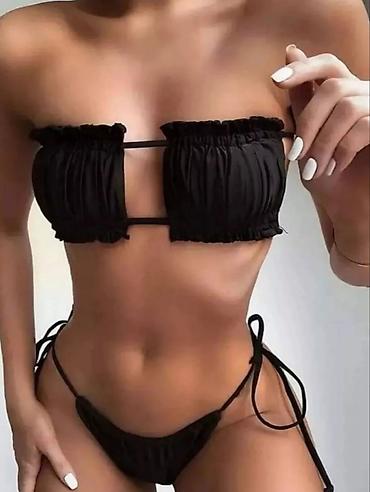 akcija: Dvodelni kupaći kostim. - Gornji deo: bandeau stil sa naborima,dva — 1