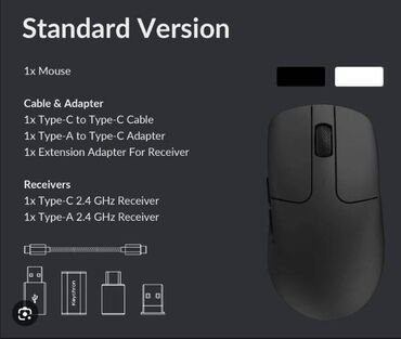 Компьютерные мышки: Игровая мышь Keychron M2 и M2 Mini (Black), Беспроводная, Оптическая — 6